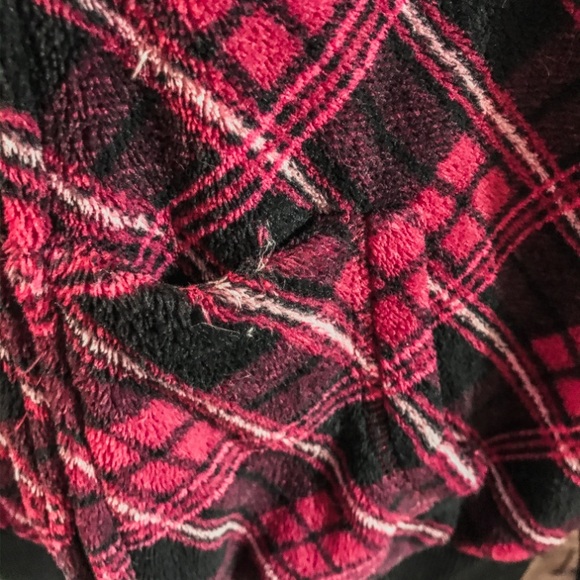 Fuzzy Pink Plaid Jacket - Picture 3 of 3